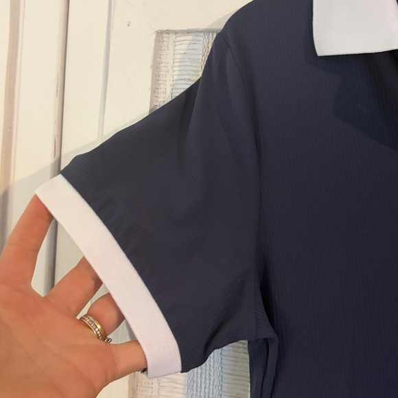 NWOT Varley paloma court dress 30” blue nights/white SZ M - Picture 8 of 12